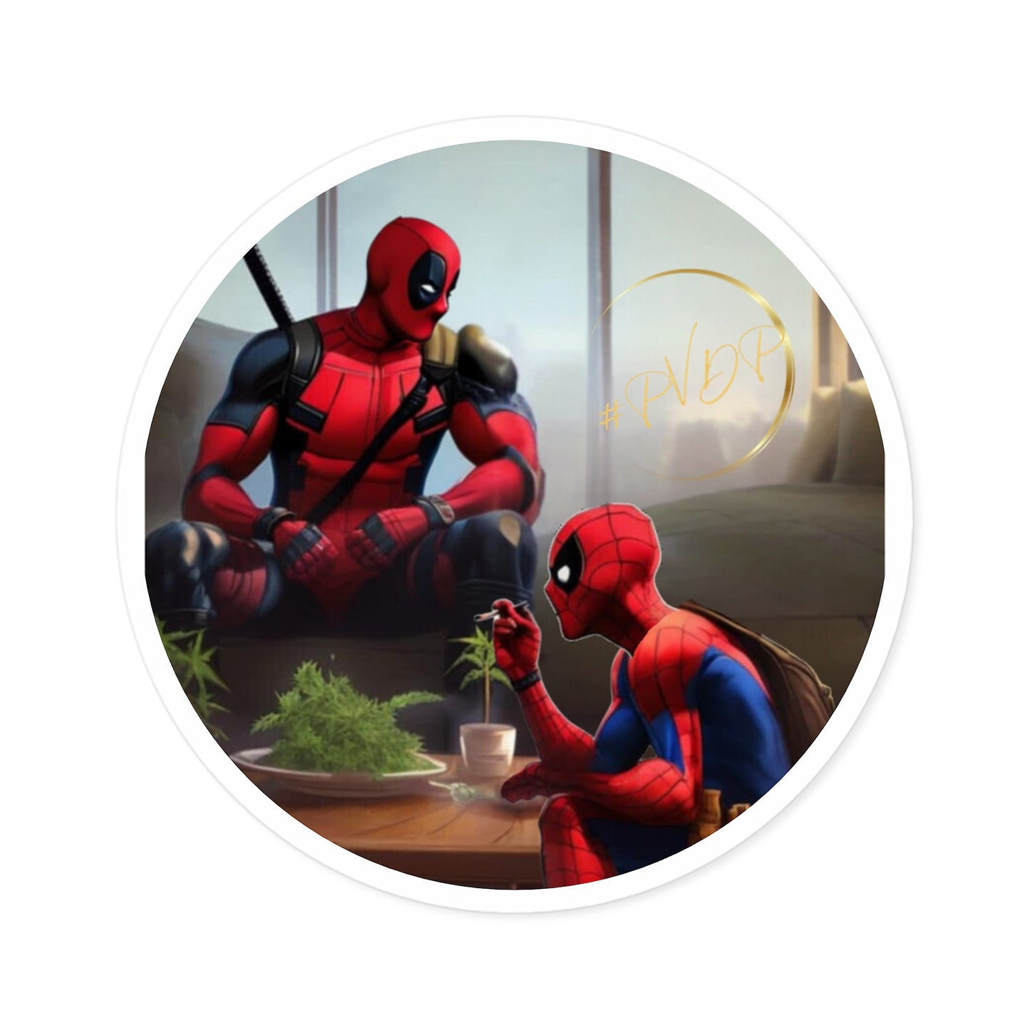 Round Stickers, Indoor\Outdoor PVDP